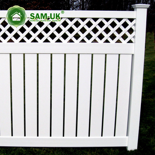 6' X 8' Modern Semi Private Vinyl Fence with Lattice Top