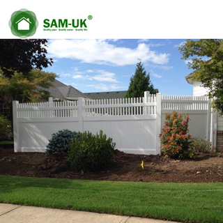 6' x 8' vinyl privacy fencing tongue and groove on deck