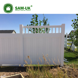6' X 8' Vinyl Privacy Fencing Tongue And Groove Uphill