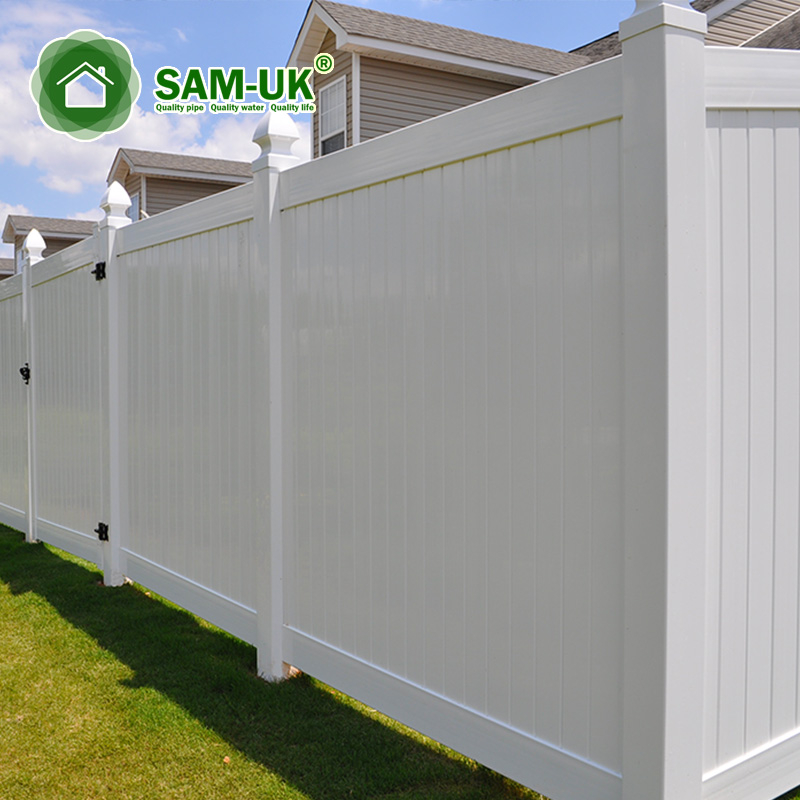 6' x 8' veranda vinyl privacy fencing double gate from China