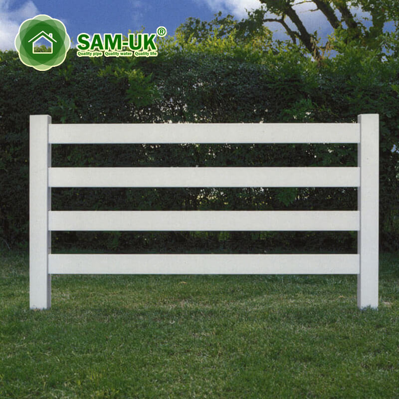2x6 4 rail vinyl horse fencing pastures from China manufacturer SAMUK