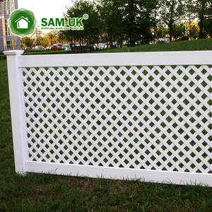 4'x8' semi privacy vinyl lattice fence yard 