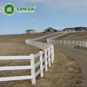 16 ft 3 rail vinyl horse fencing cost effective