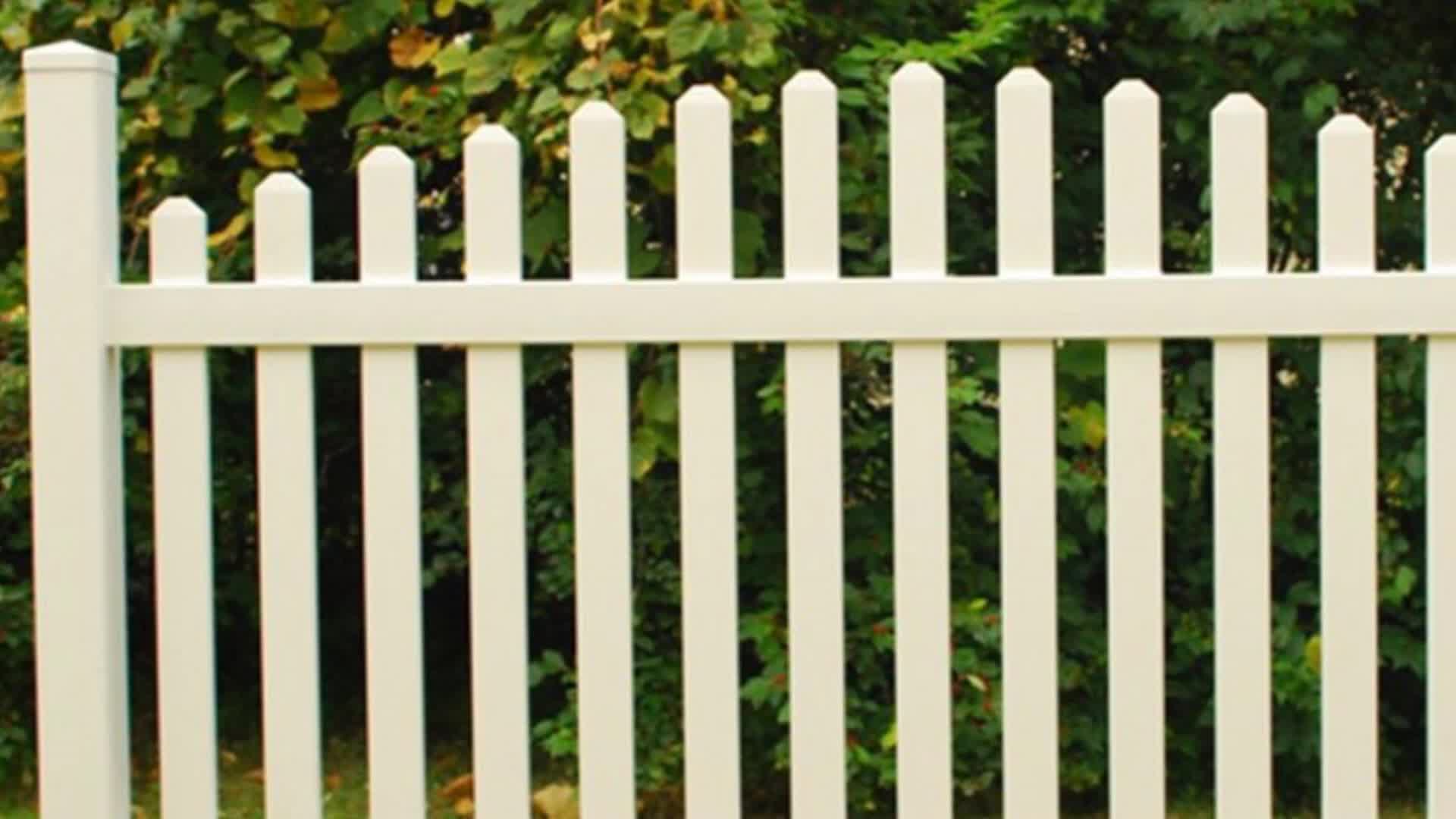 White Plastic Garden Fencing Vinyl PVC Picket Fence