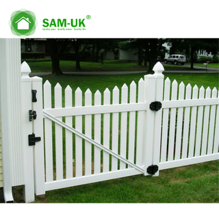 White Picket Fence with Electric Gate Kit