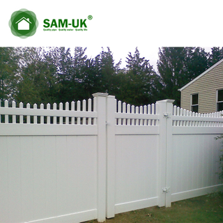 White Plastic Yard Picket Pvc Coated Temporary Fence Privacy Fence Price