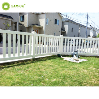 White Cheap Removable Plastic Garden Fence With England Fence Post Cap
